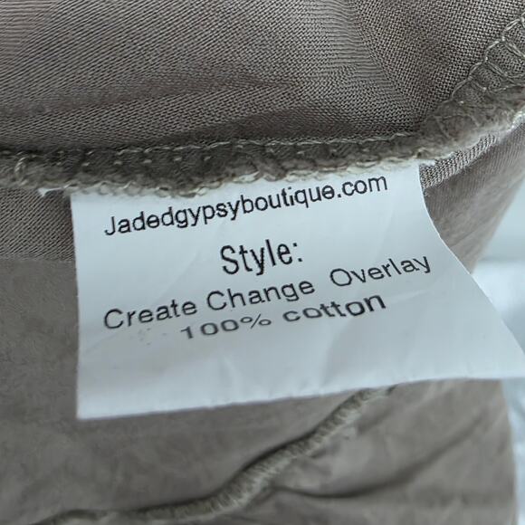 Jaded Gypsy Create Change Overlay Dress Floral Lagenlook Art to Wear L/XL - Picture 5 of 8